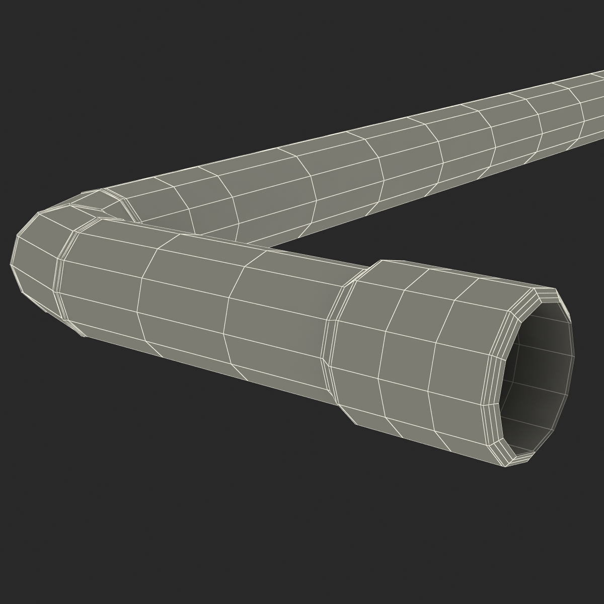 3D Broken Iron Pipe 6 model