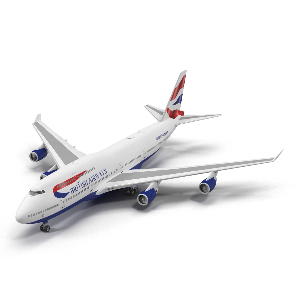 Boeing 747 400ER British Airways 3D