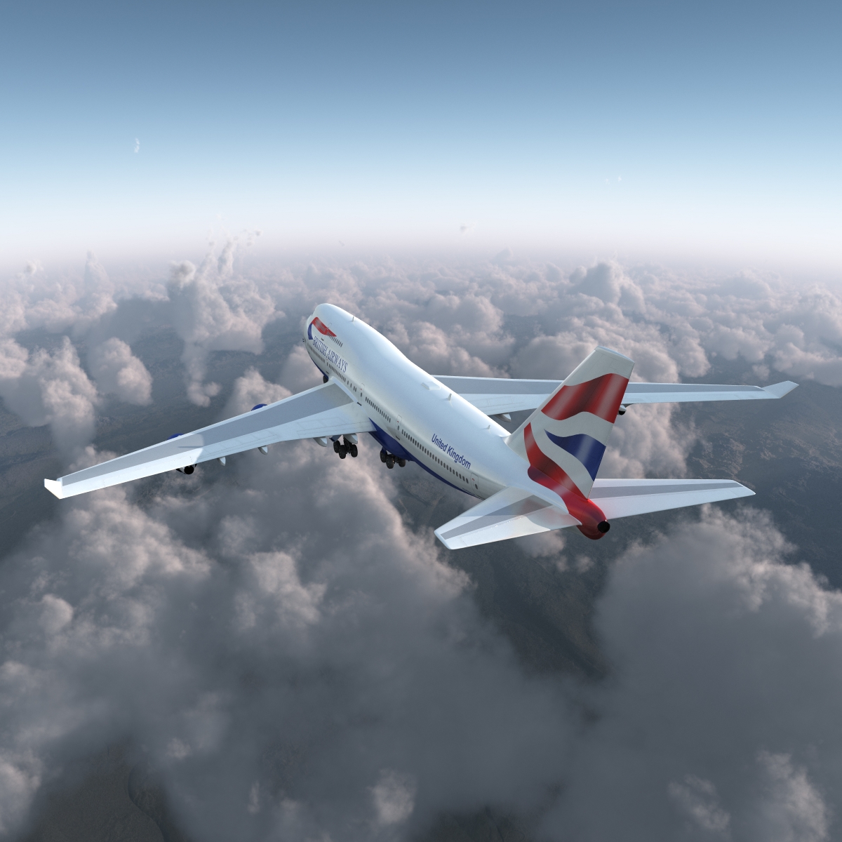 Boeing 747 400ER British Airways 3D