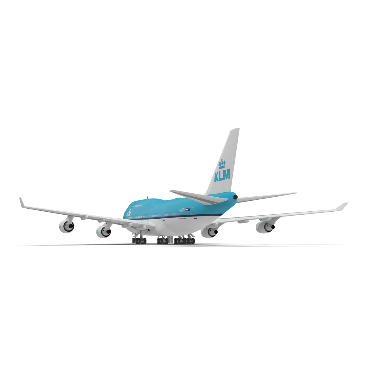 3D model Boeing 747 400ER KLM