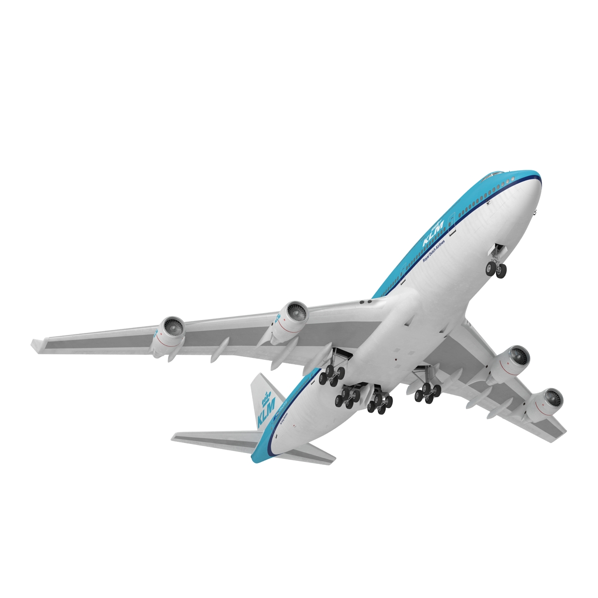 3D model Boeing 747 400ER KLM