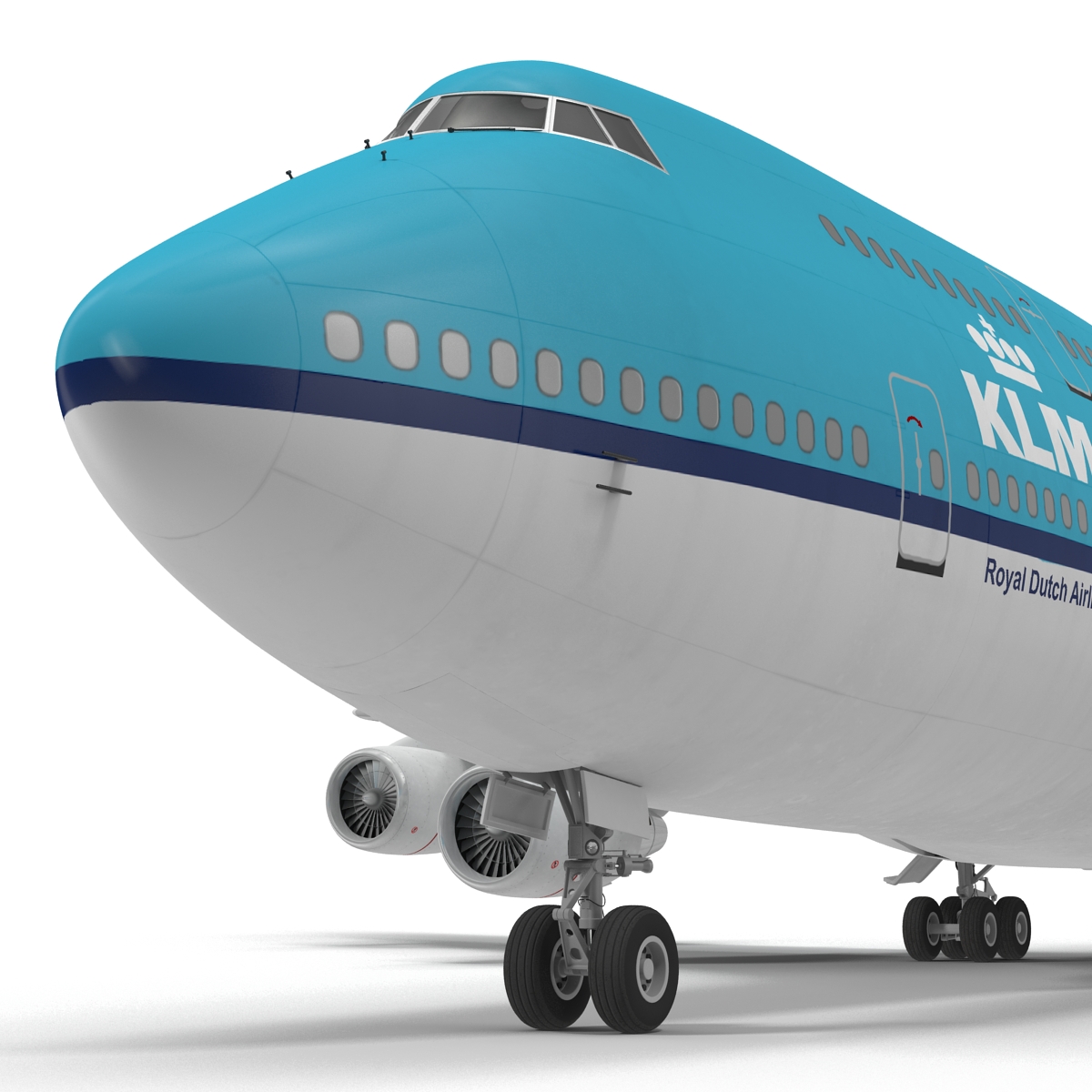 3D model Boeing 747 400ER KLM