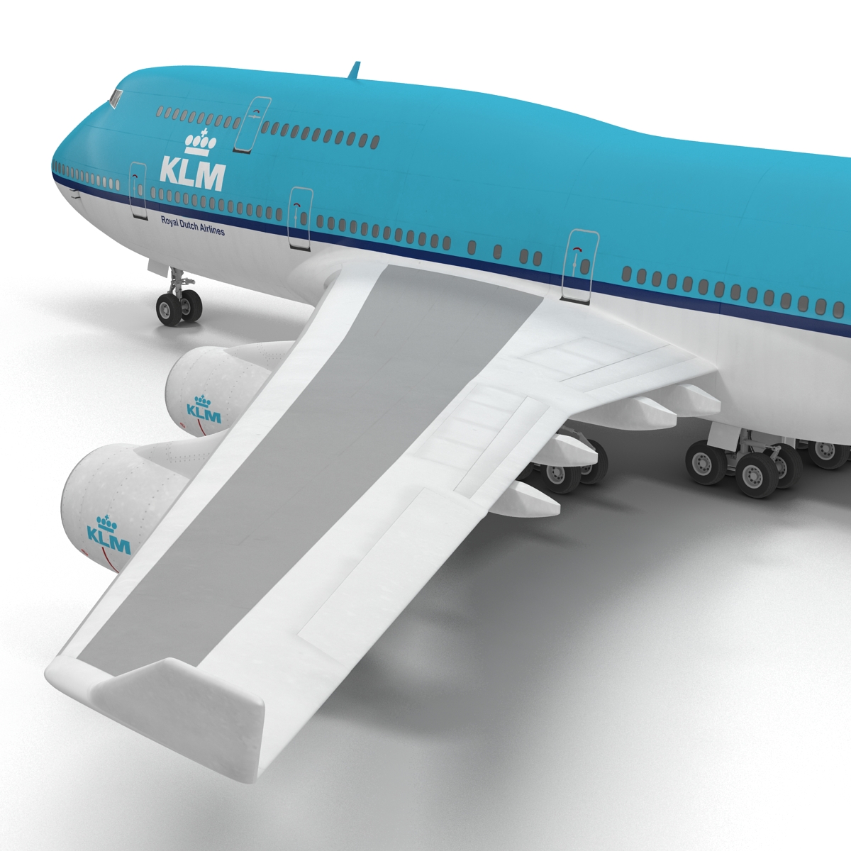 3D model Boeing 747 400ER KLM