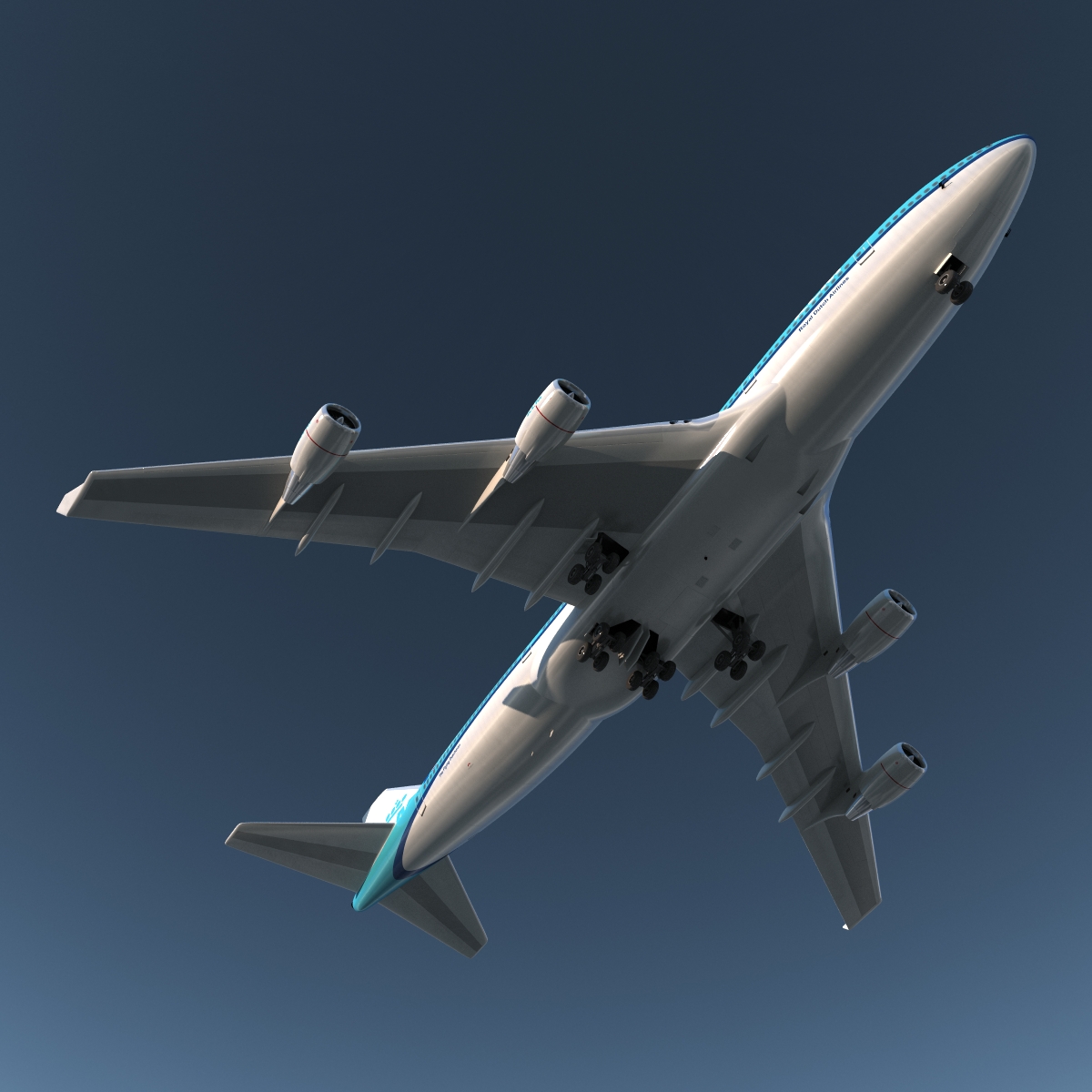 3D model Boeing 747 400ER KLM