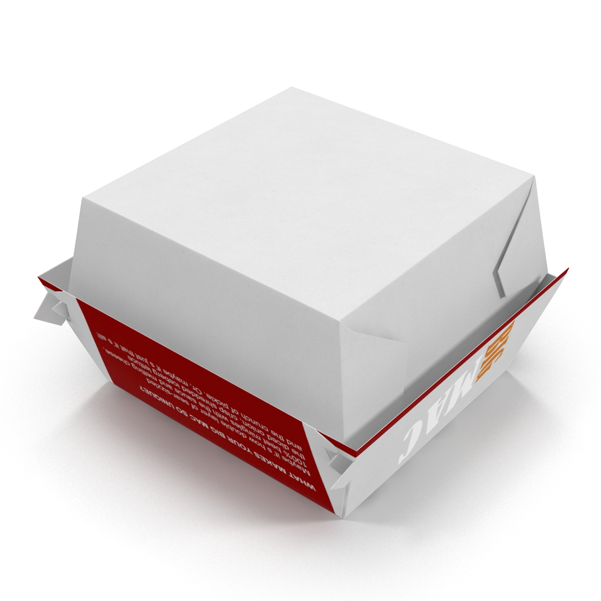 3D Burger Box Big Mac model