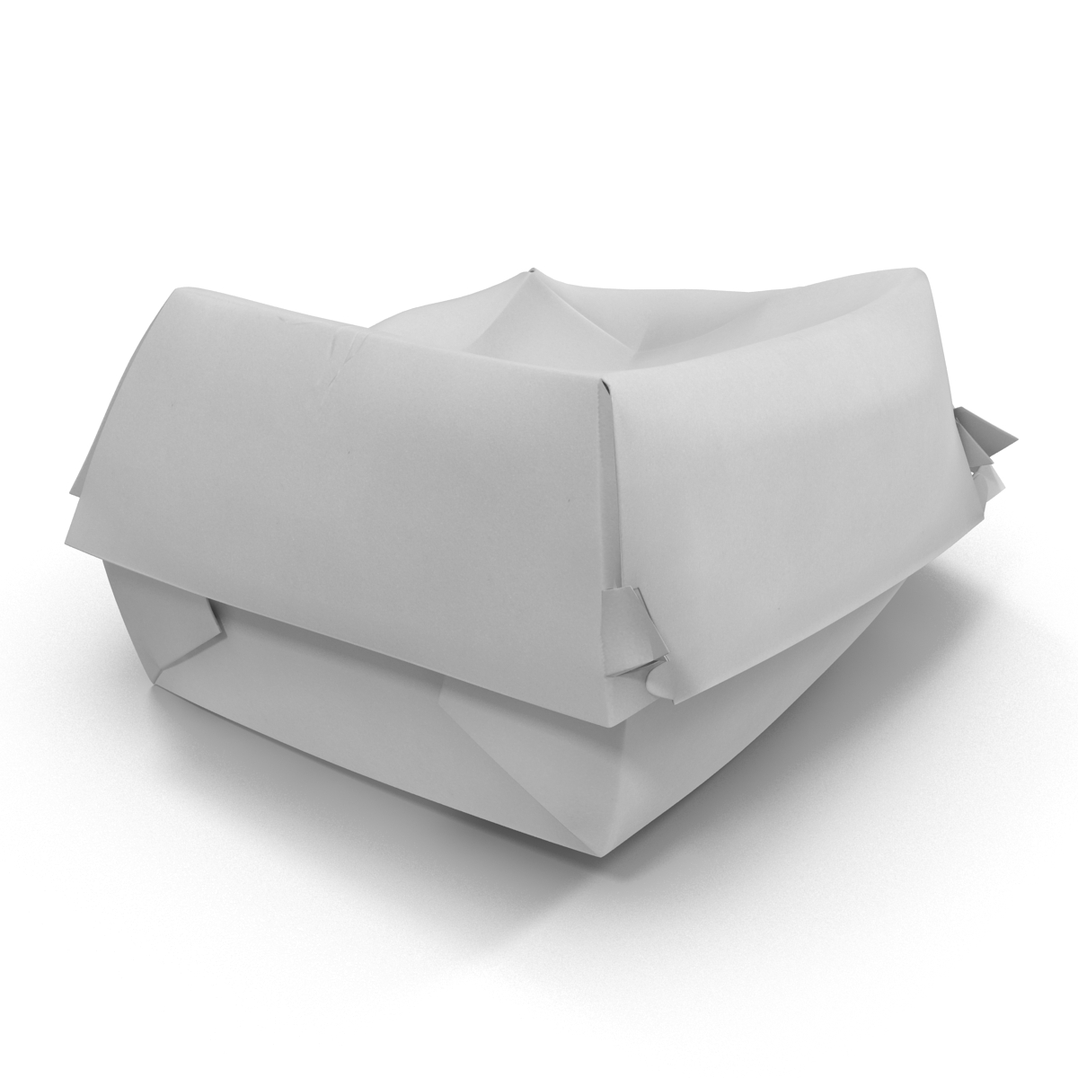 Crumpled Burger Box Generic 3D