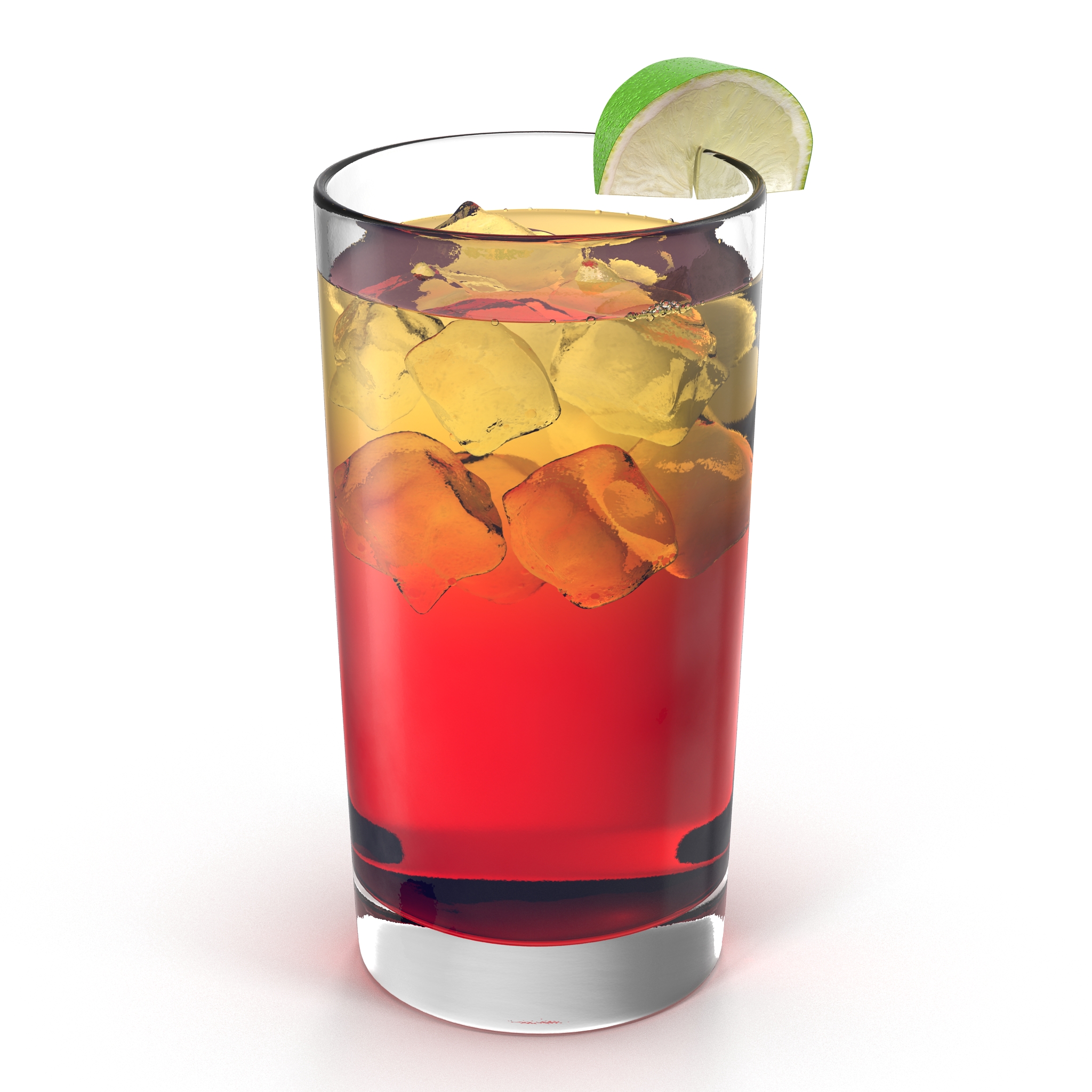 Glass of Punch with Lime 3D model