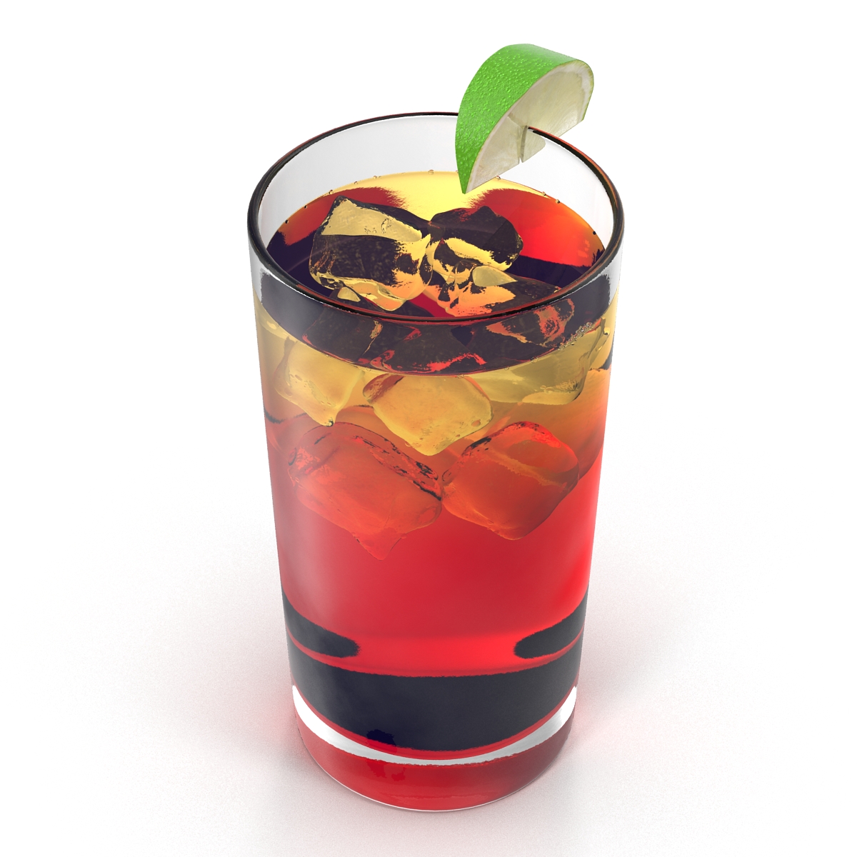 Glass of Punch with Lime 3D model