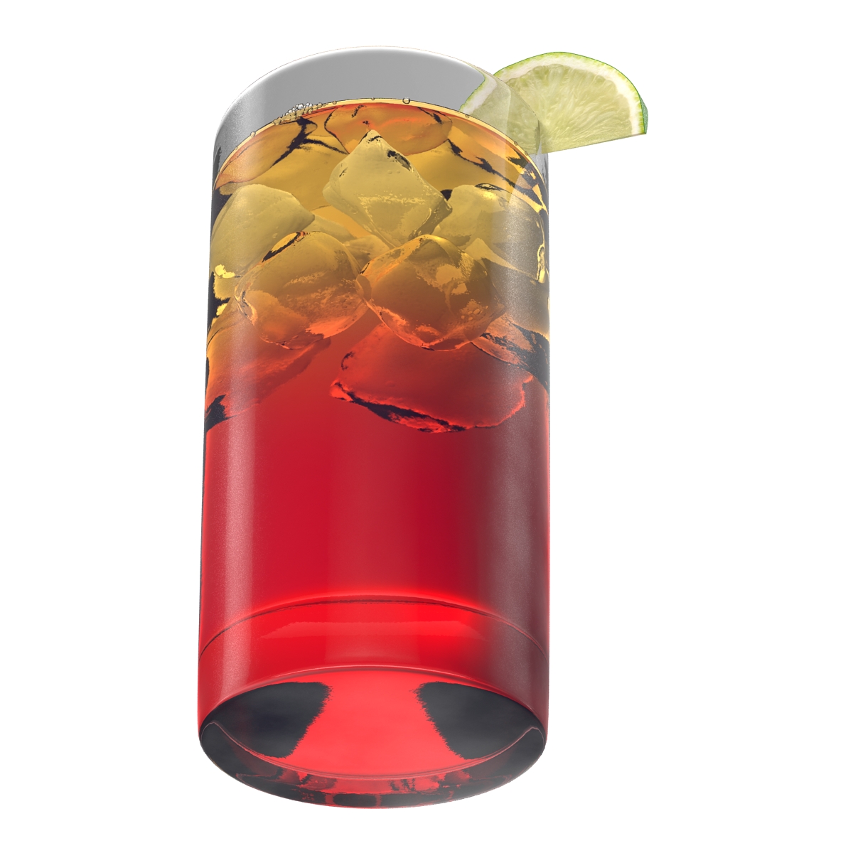 Glass of Punch with Lime 3D model