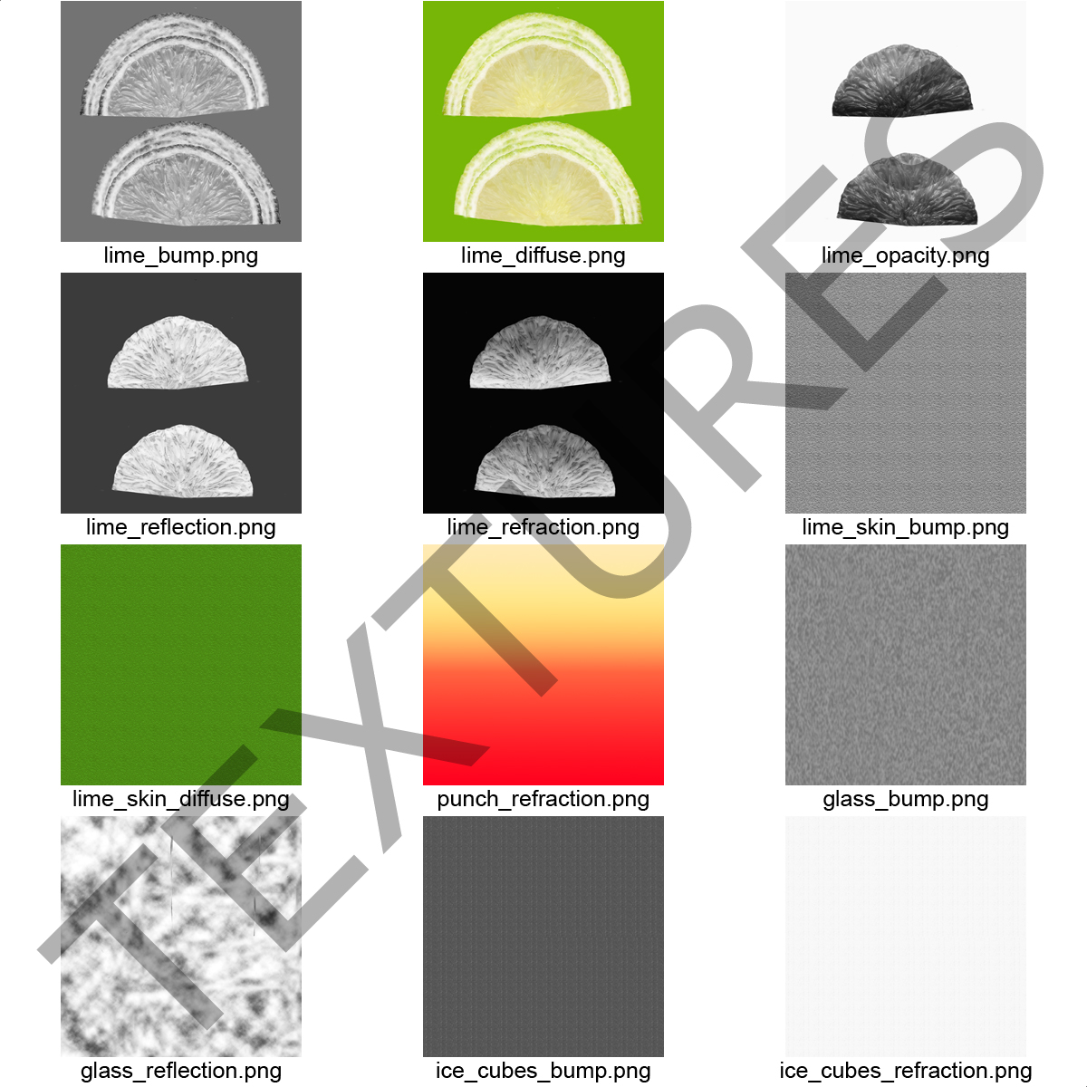 Glass of Punch with Lime 3D model