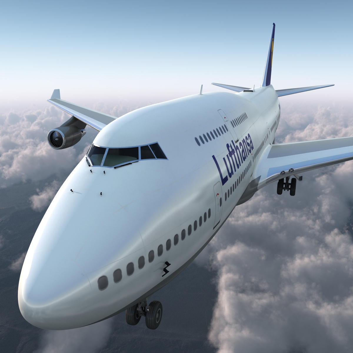 3D Boeing 747 400ER Lufthansa