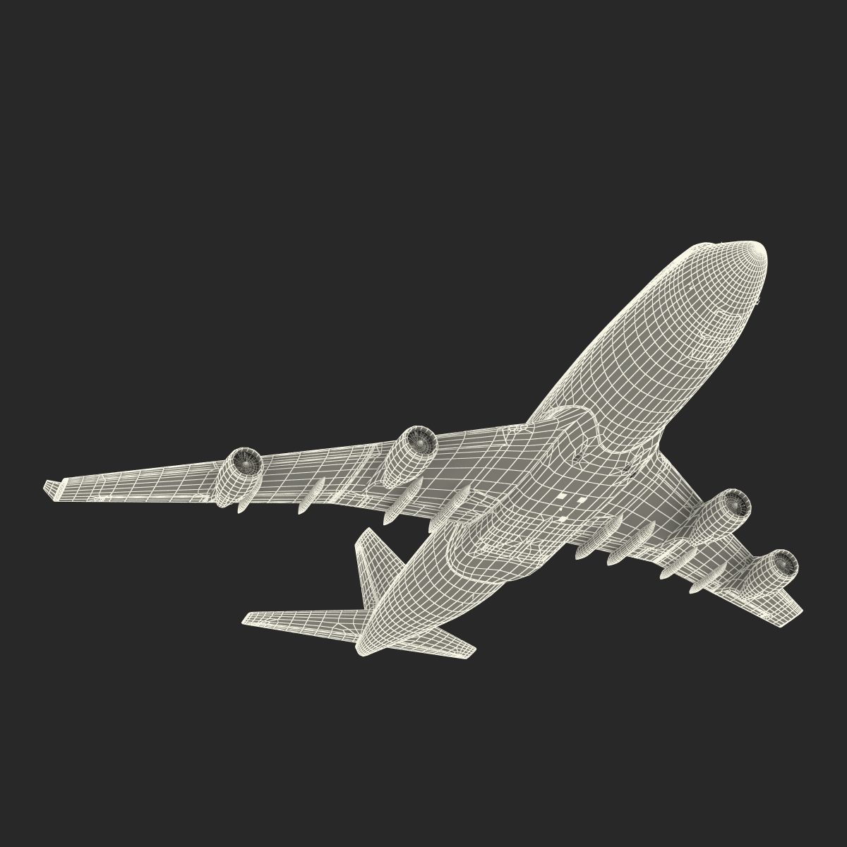 3D Boeing 747 400ER Lufthansa Rigged model