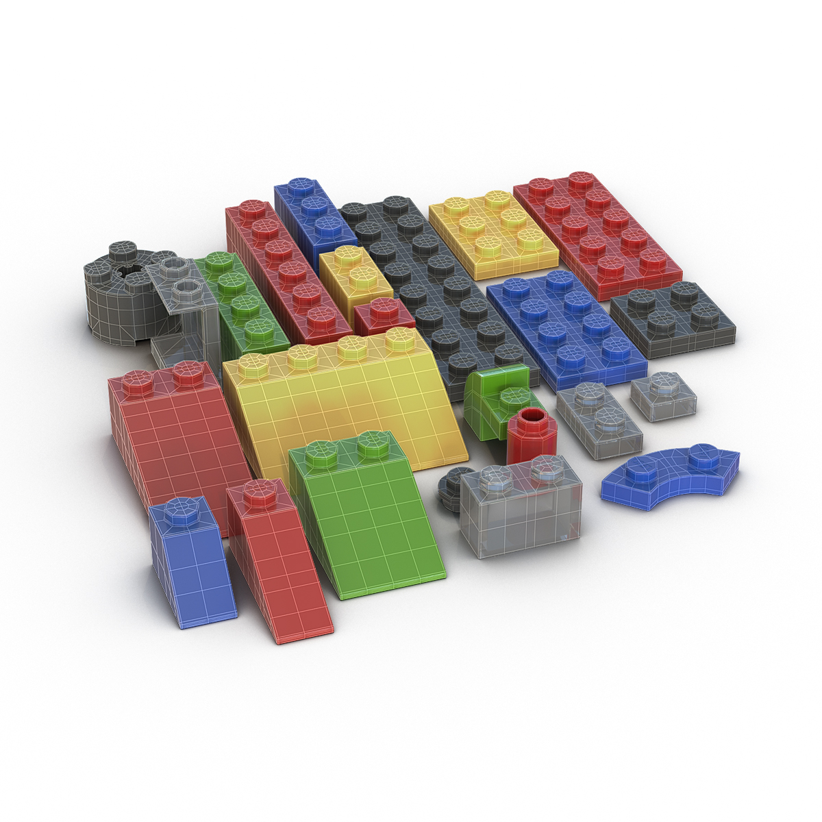 3D model Lego Bricks Set