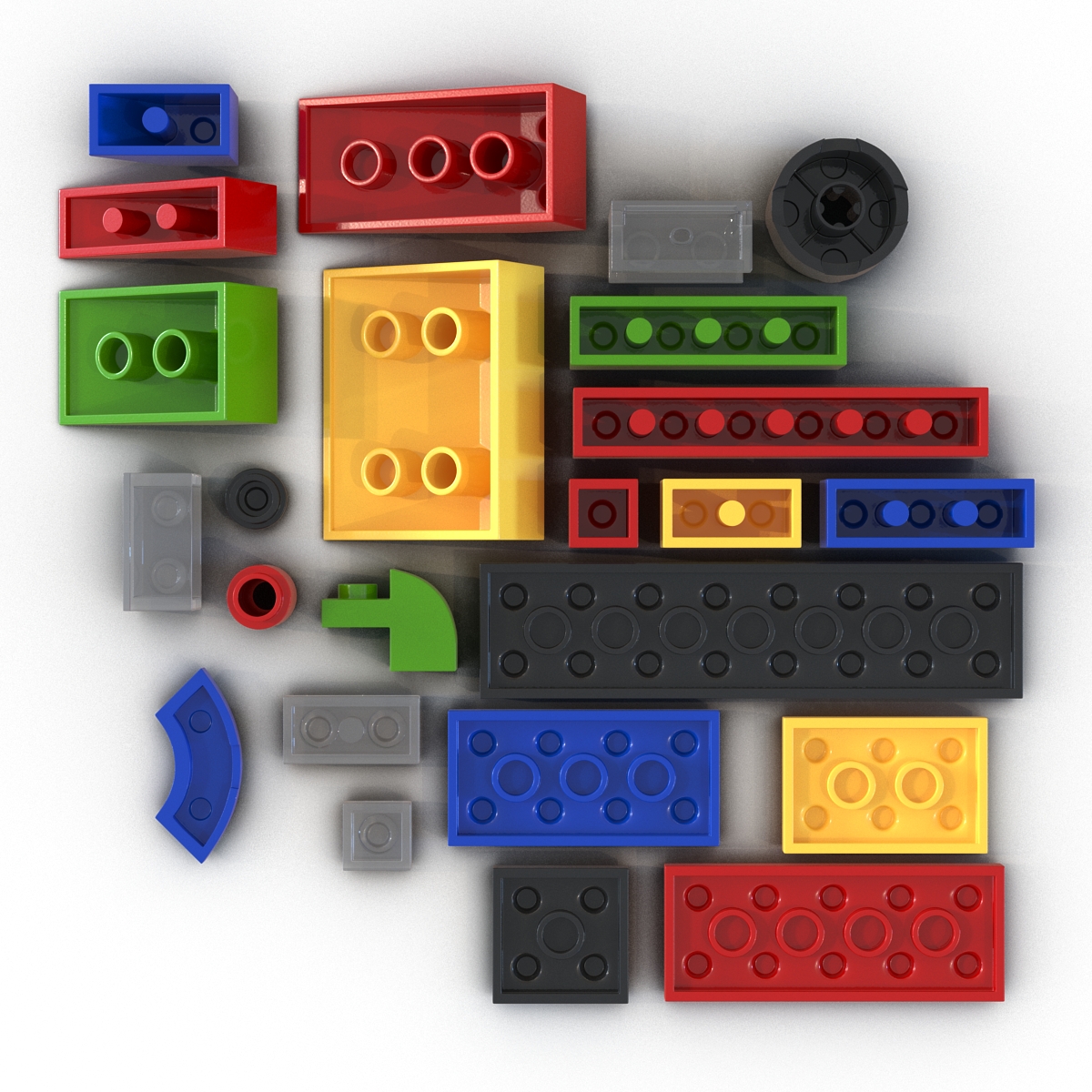 3D model Lego Bricks Set