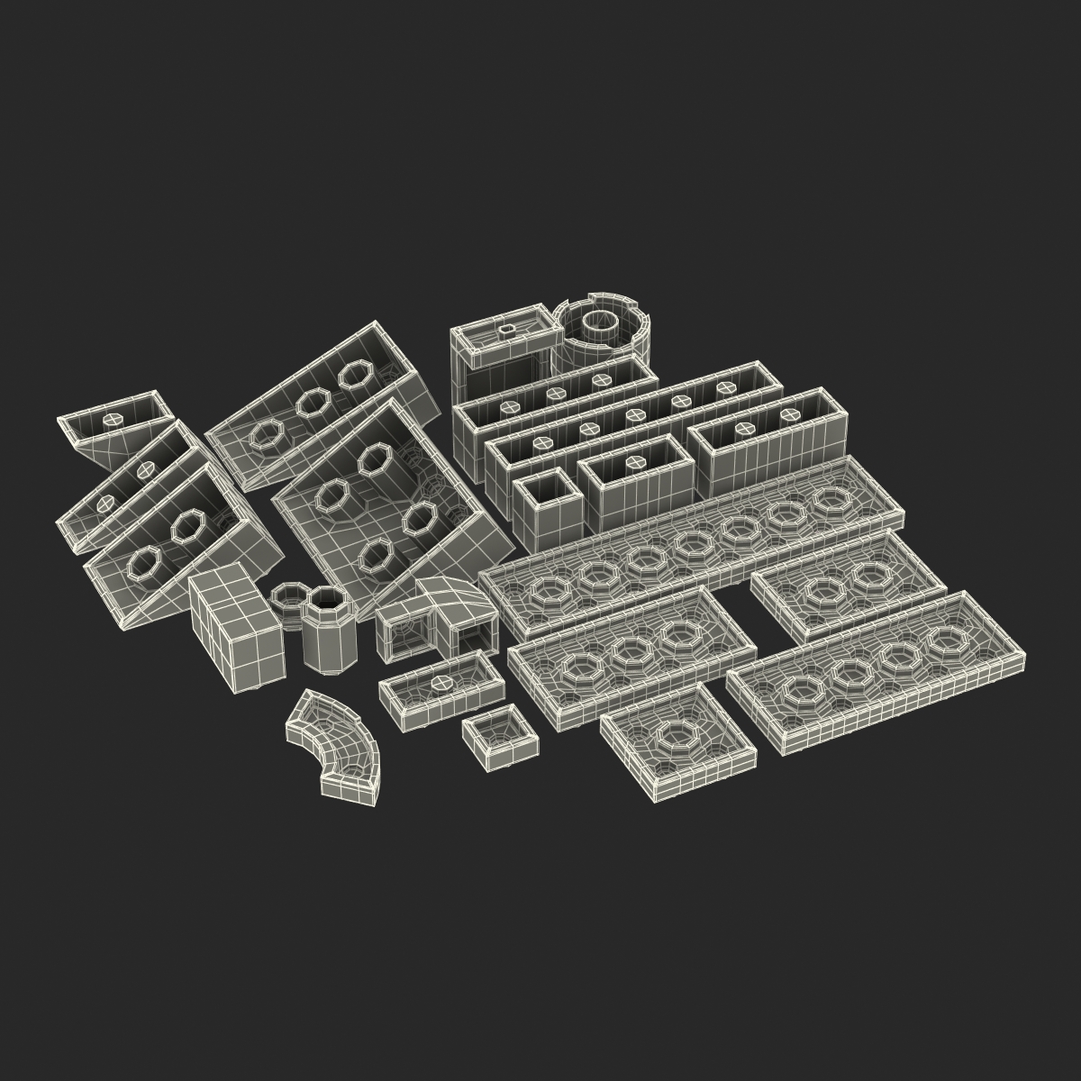 3D model Lego Bricks Set