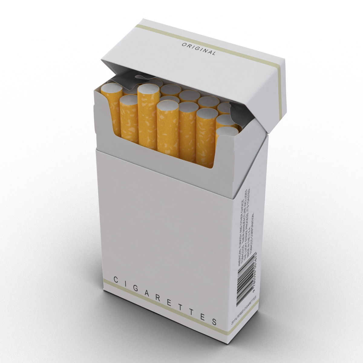 Opened Cigarettes Pack 3D