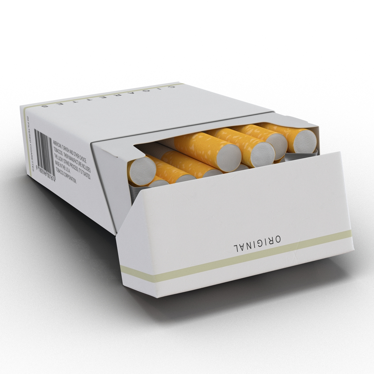 Opened Cigarettes Pack 3D