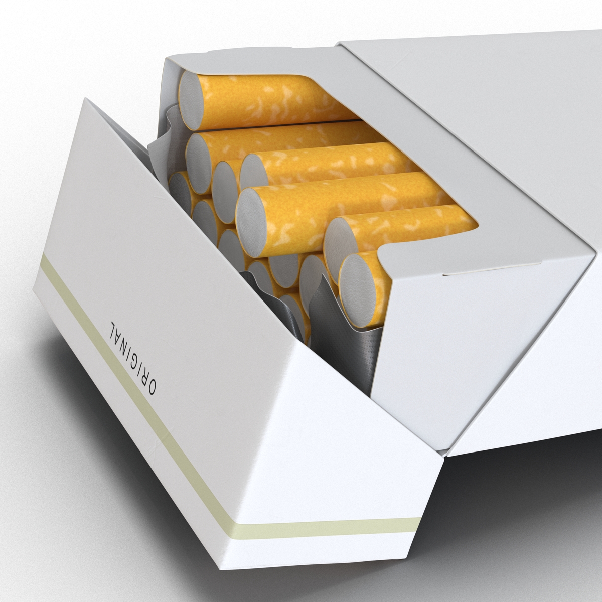 Opened Cigarettes Pack 3D