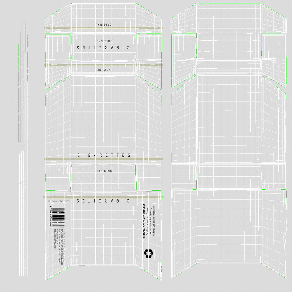 Opened Cigarettes Pack 3D