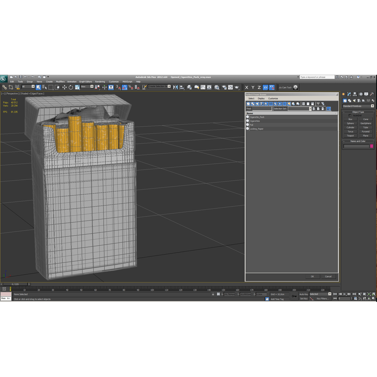 Opened Cigarettes Pack 3D