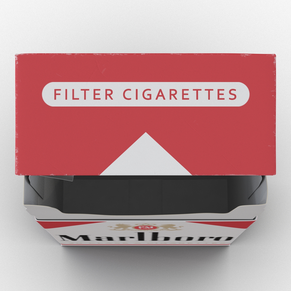 3D Opened Cigarettes Pack Marlboro 2 model