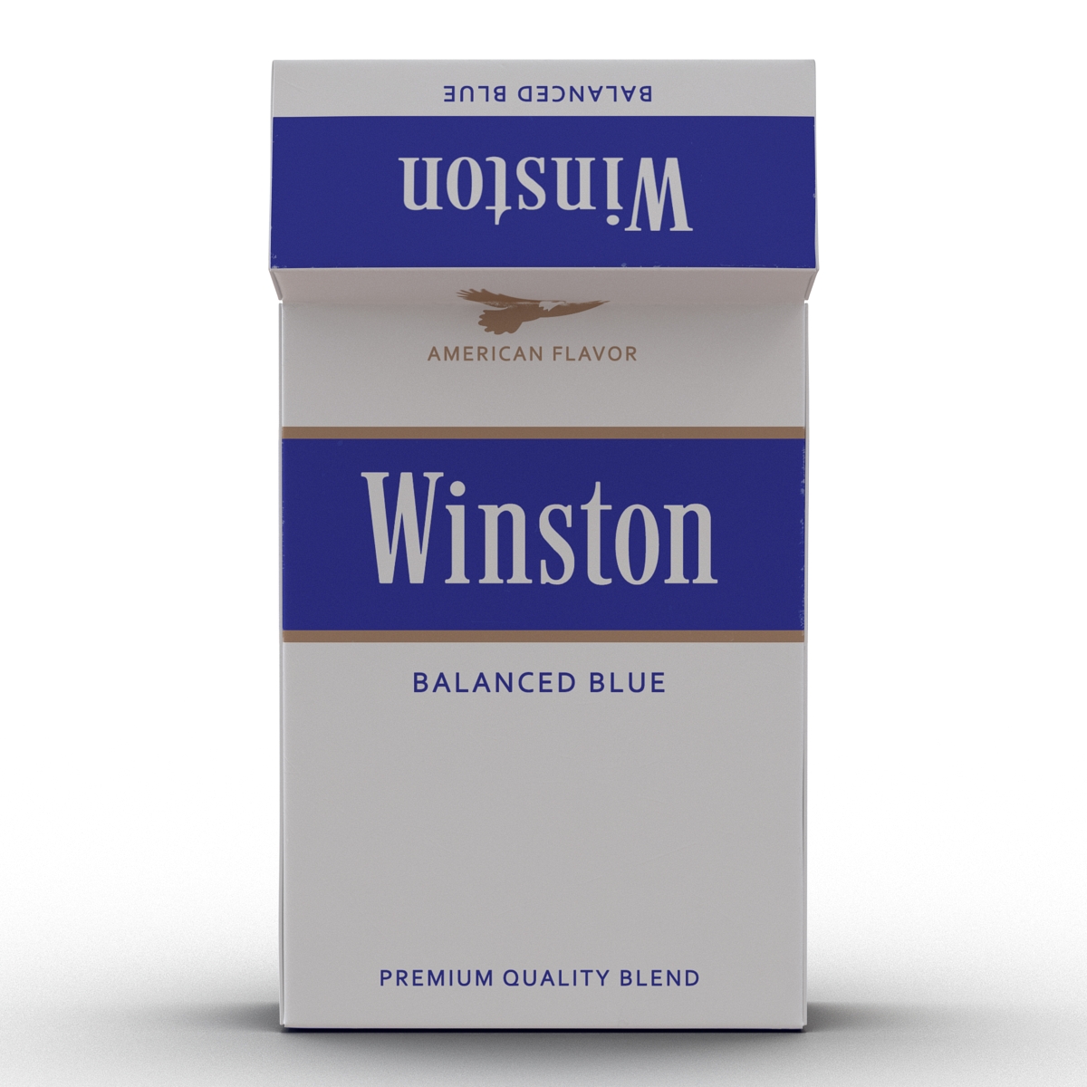 3D model Opened Cigarettes Pack Winston