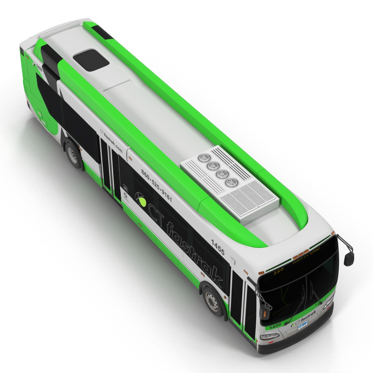 3D New Flyer Xcelsior XD40 Bus CTfastrak Simple Interior model