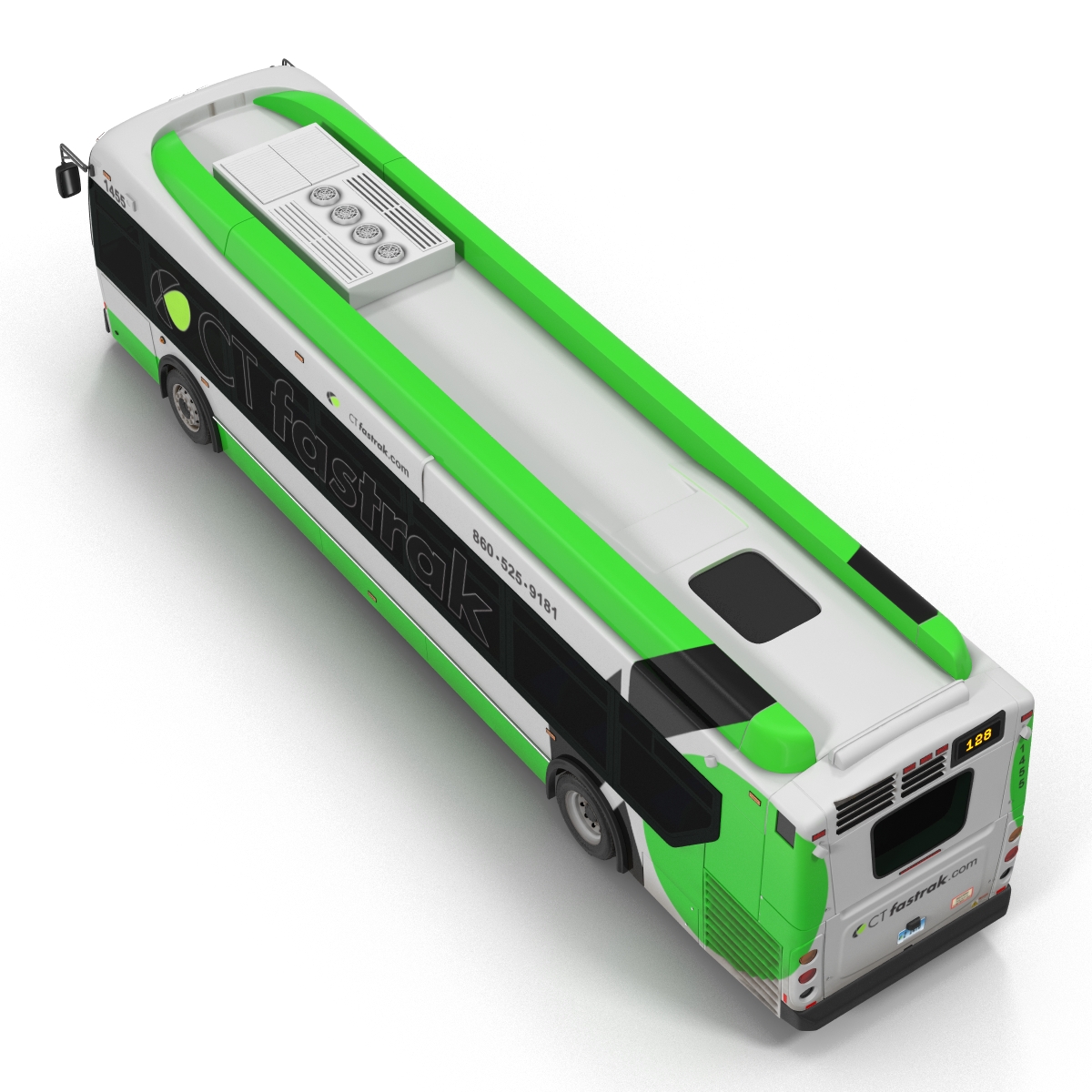 3D New Flyer Xcelsior XD40 Bus CTfastrak Simple Interior model