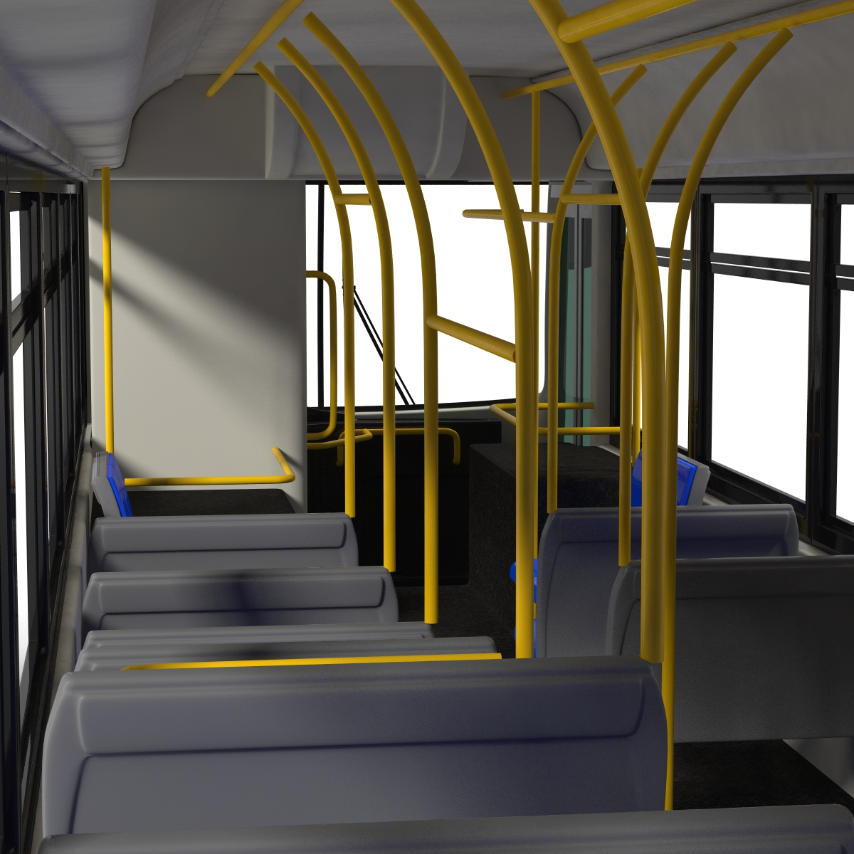 3D New Flyer Xcelsior XD40 Bus CTfastrak Simple Interior model