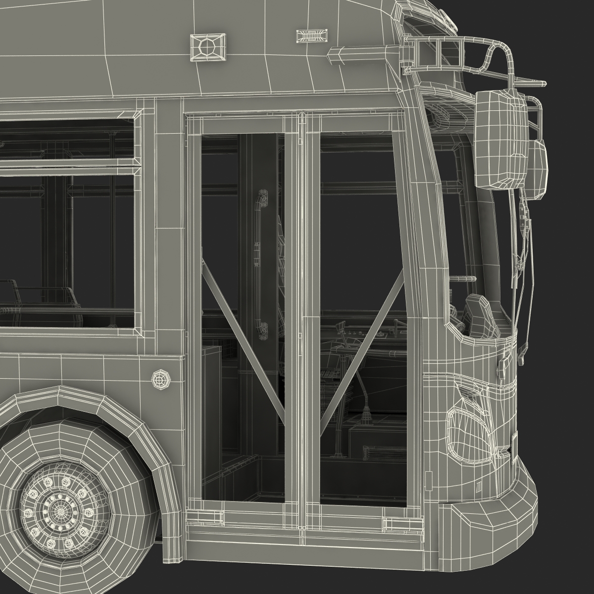 3D New Flyer Xcelsior XD40 Bus CTfastrak Simple Interior model