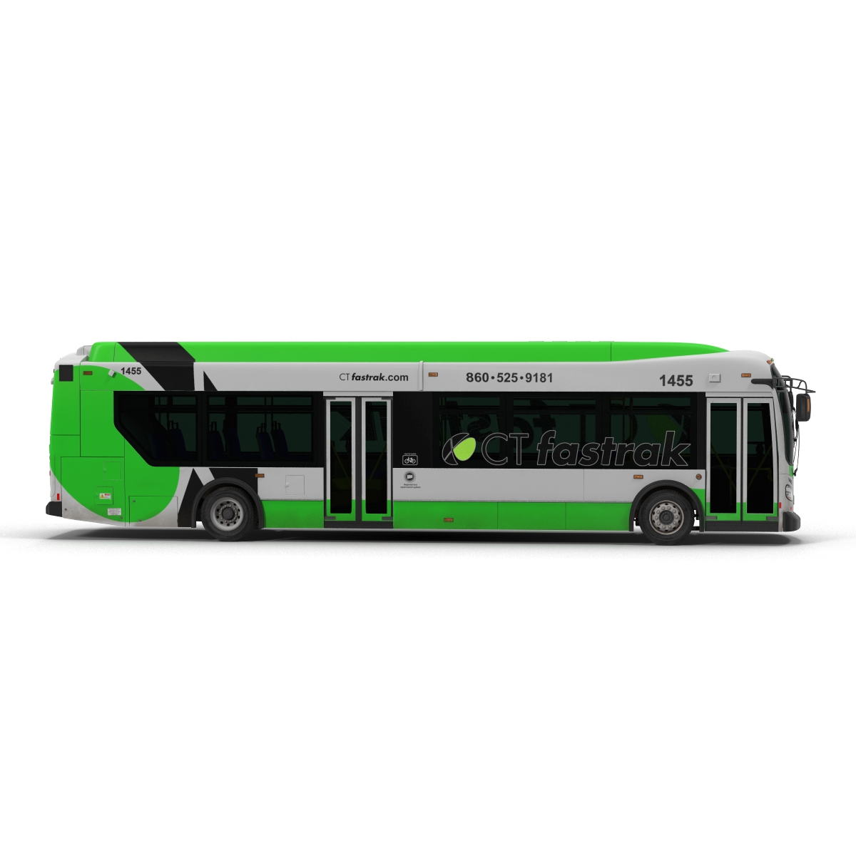 New Flyer Xcelsior XD40 Bus CTfastrak Rigged 3D model