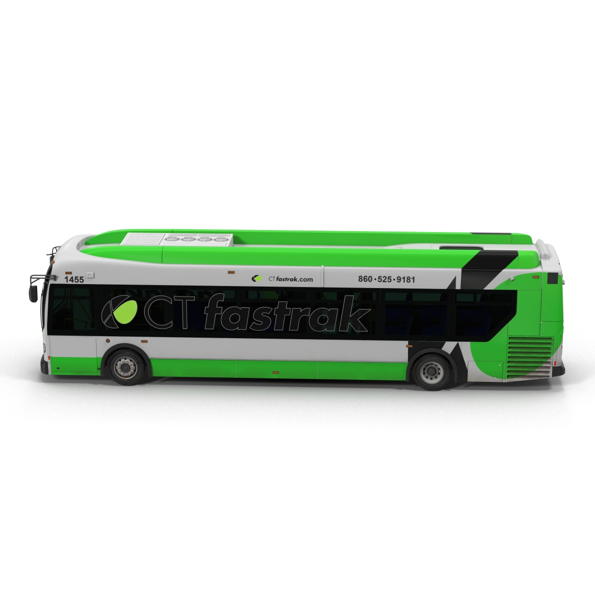 New Flyer Xcelsior XD40 Bus CTfastrak Rigged 3D model