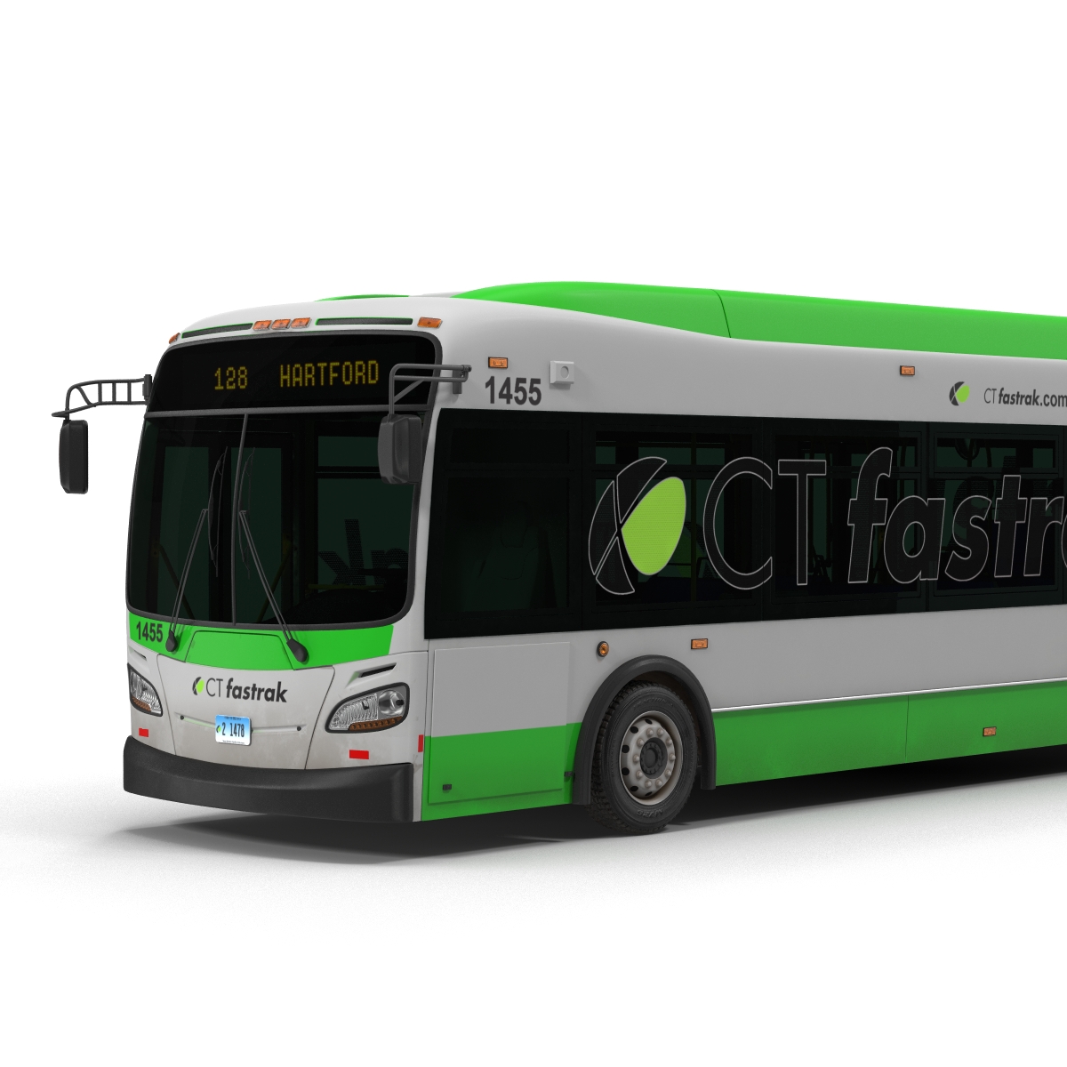 New Flyer Xcelsior XD40 Bus CTfastrak Rigged 3D model