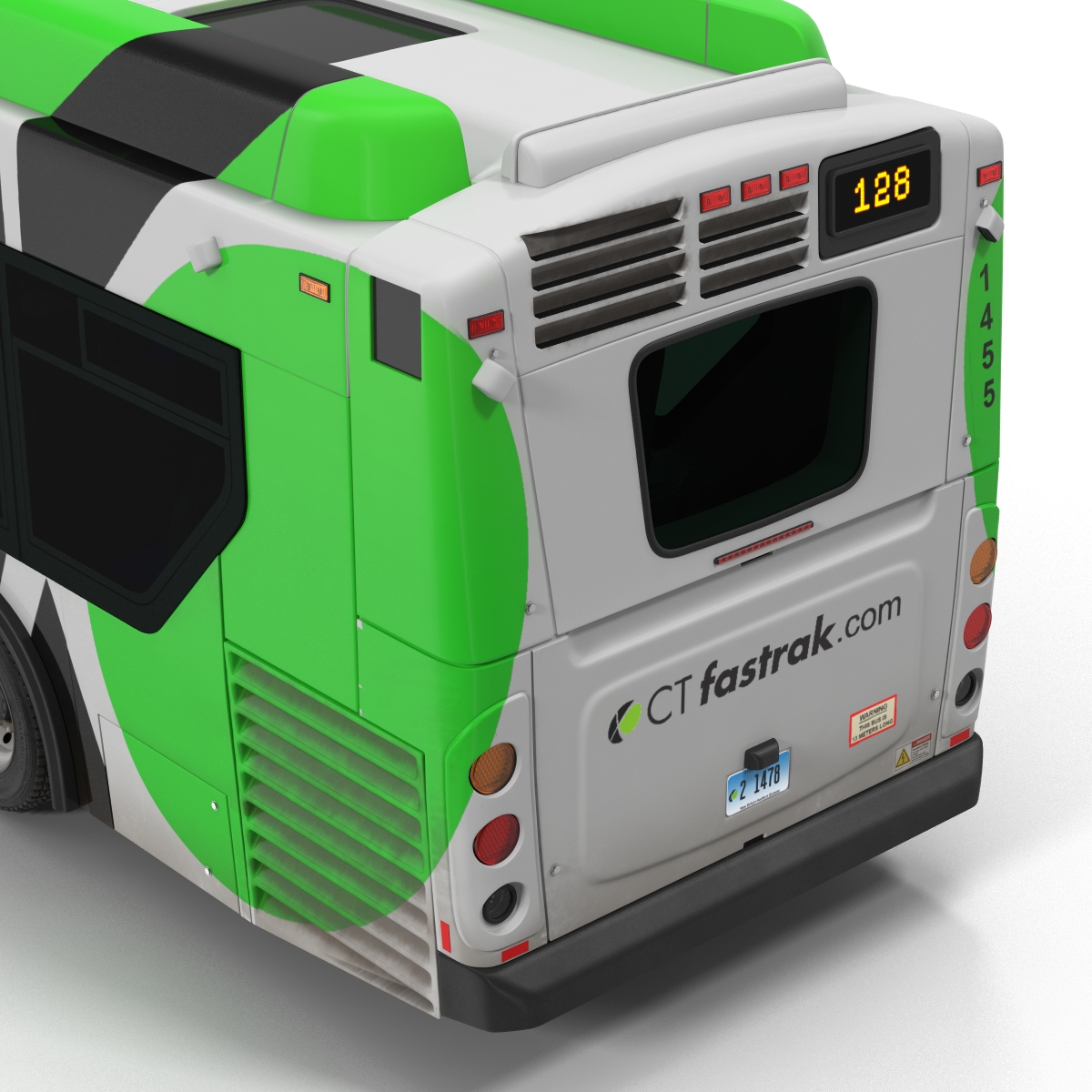 New Flyer Xcelsior XD40 Bus CTfastrak Rigged 3D model