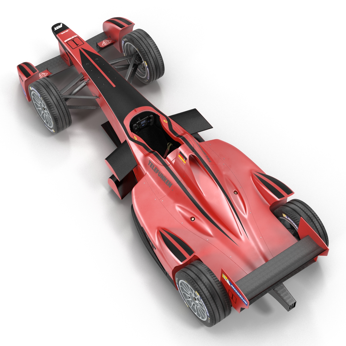 Formula E Race Car ABT Rigged 3D model