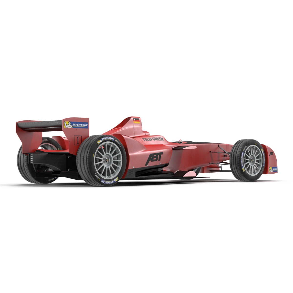 Formula E Race Car ABT Rigged 3D model