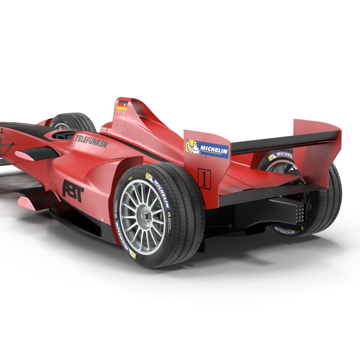 Formula E Race Car ABT Rigged 3D model