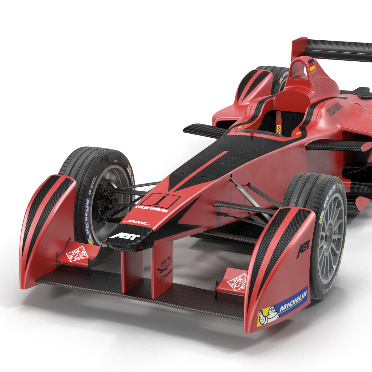 Formula E Race Car ABT Rigged 3D model