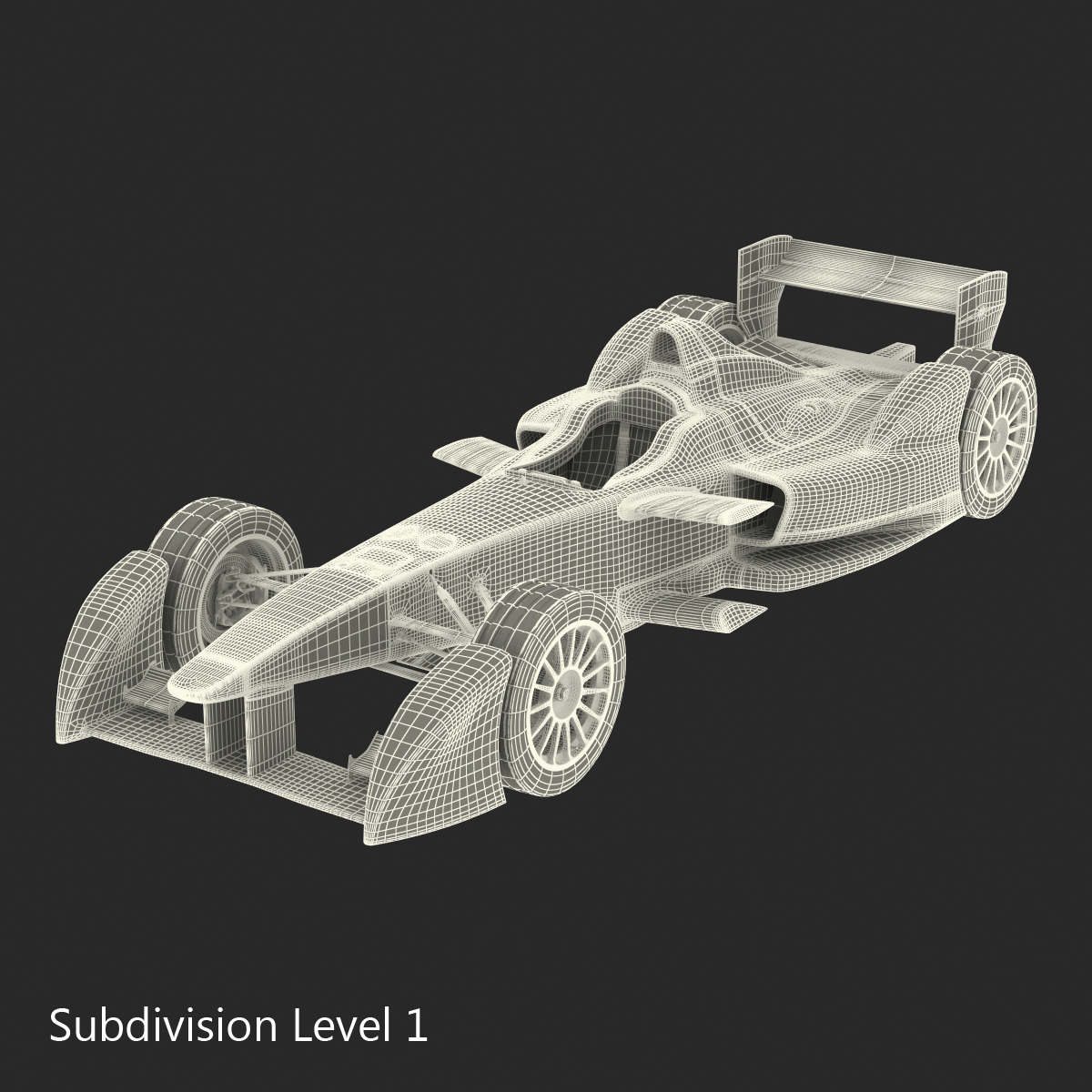 Formula E Race Car ABT Rigged 3D model