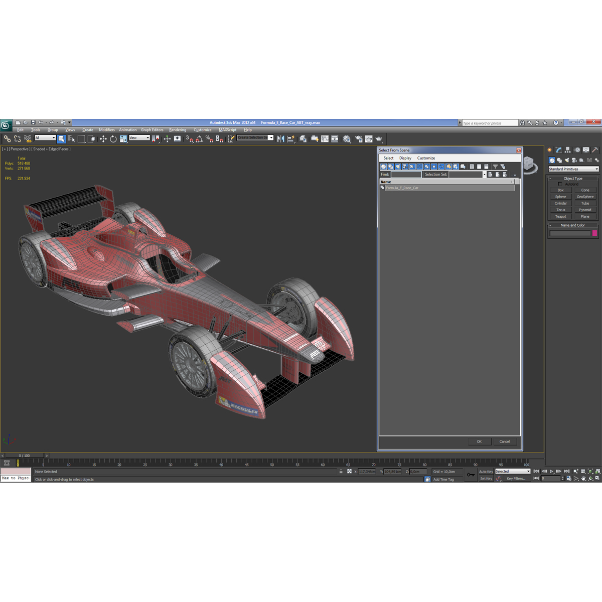 Formula E Race Car ABT 3D