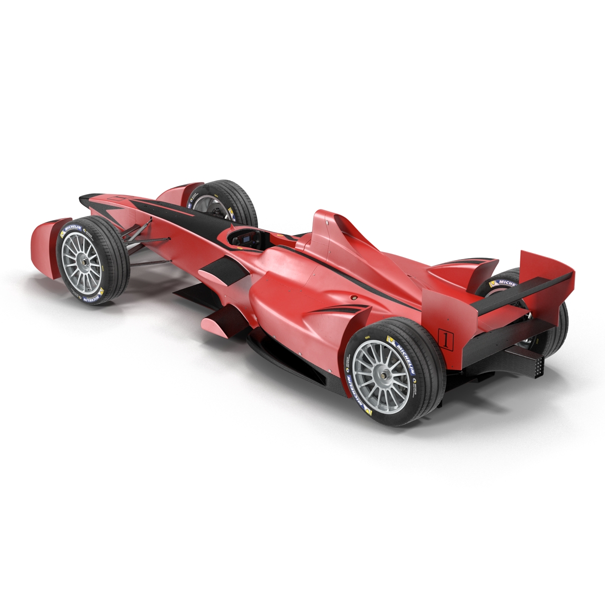 3D Formula E Race Car Generic Rigged model