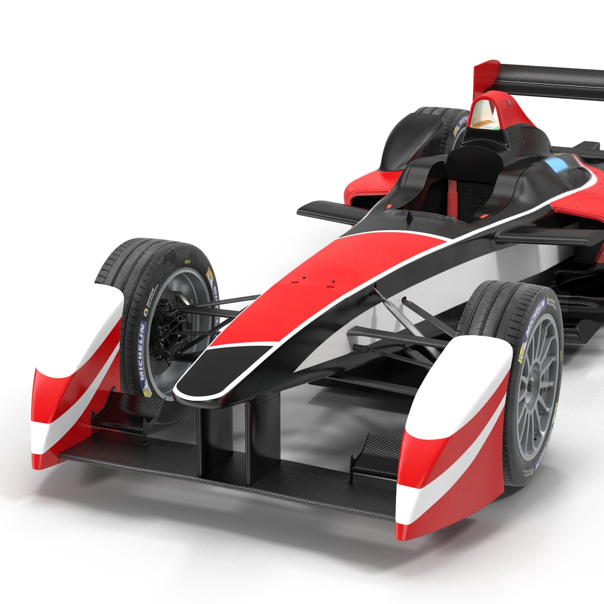 3D model Formula E Race Car Generic 2 Rigged