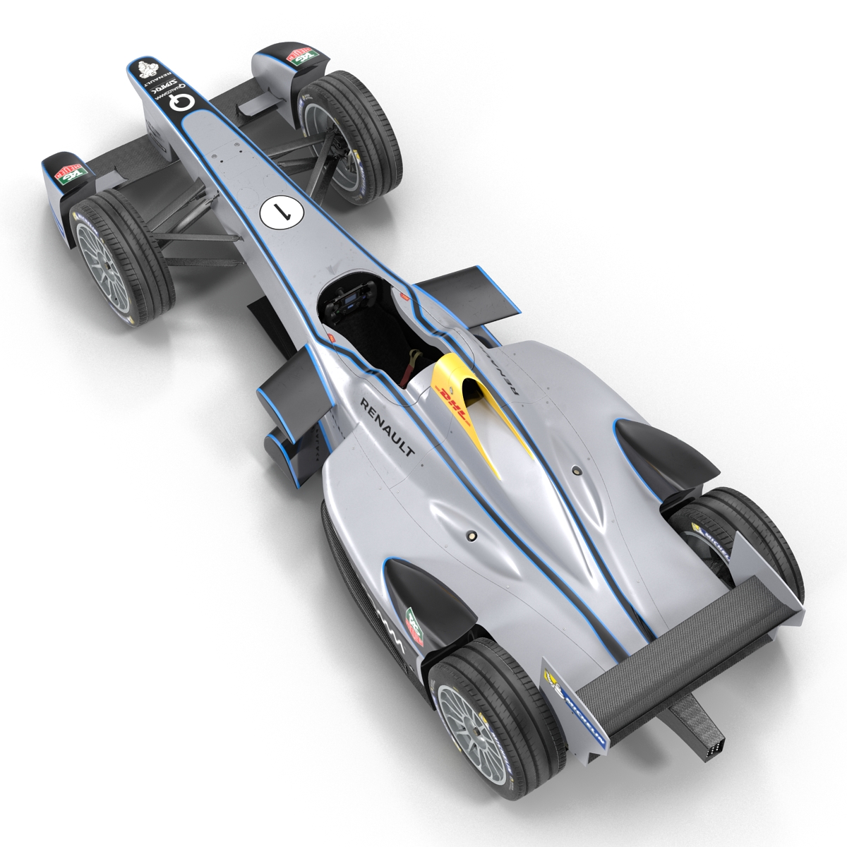 Formula E Race Car Qualcomm 3D