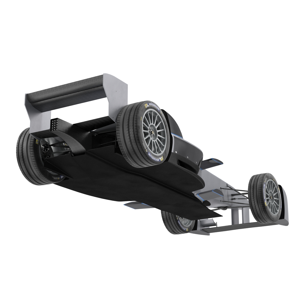 3D model Formula E Race Car Generic 3 Rigged