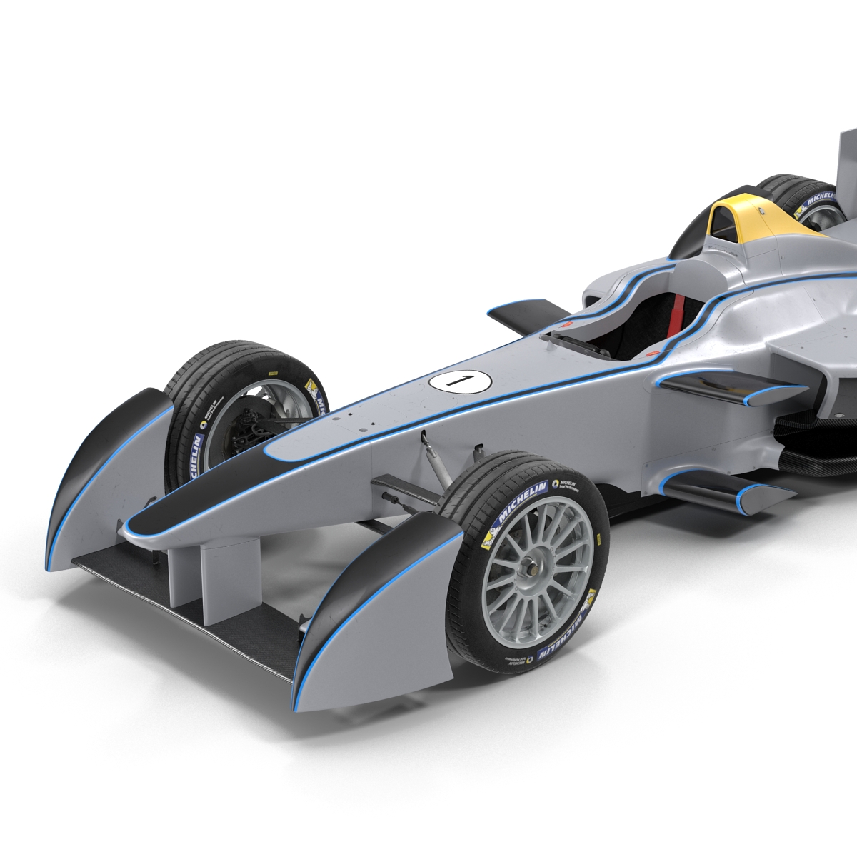 3D Formula E Race Car Generic 3 model