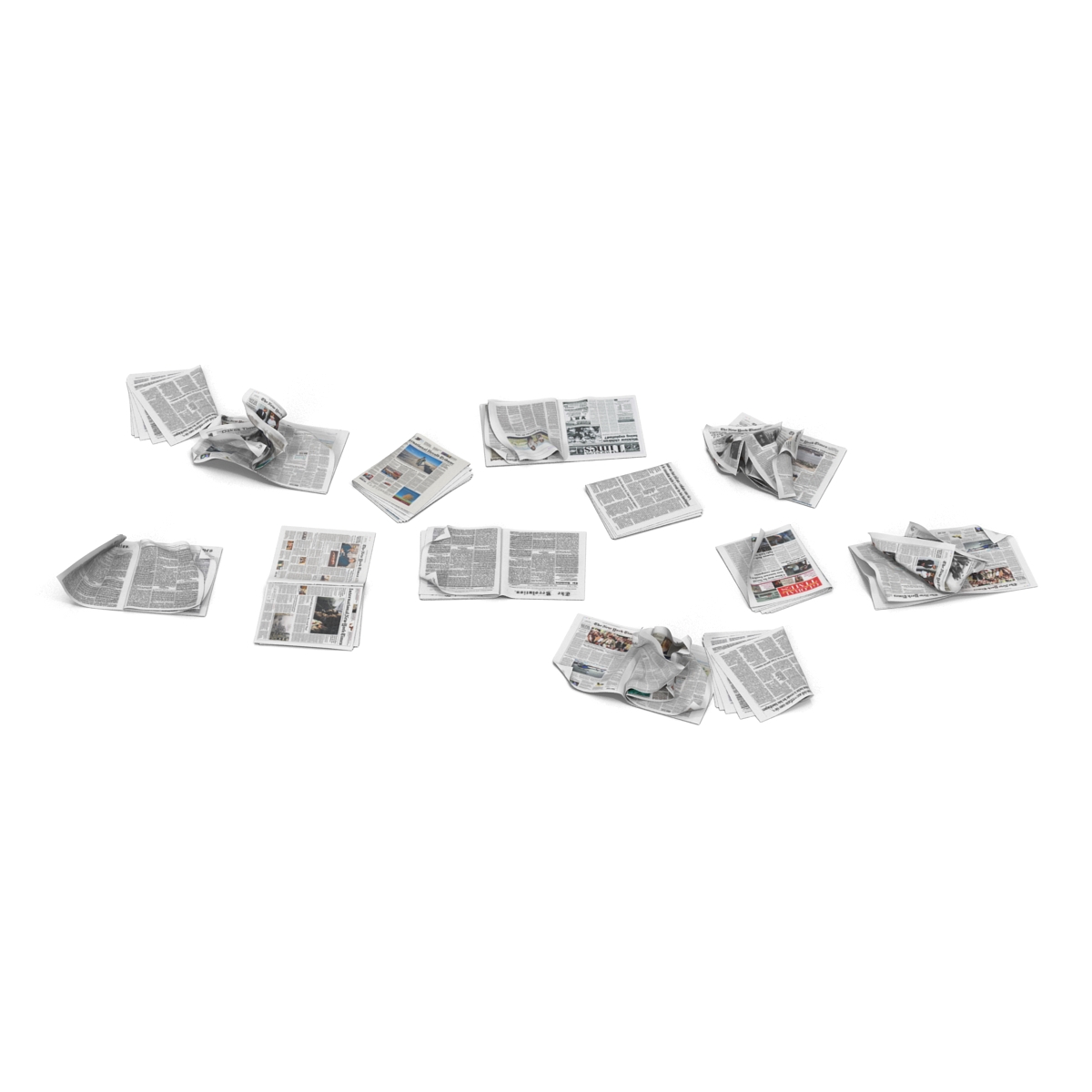 3D Newspaper Litter