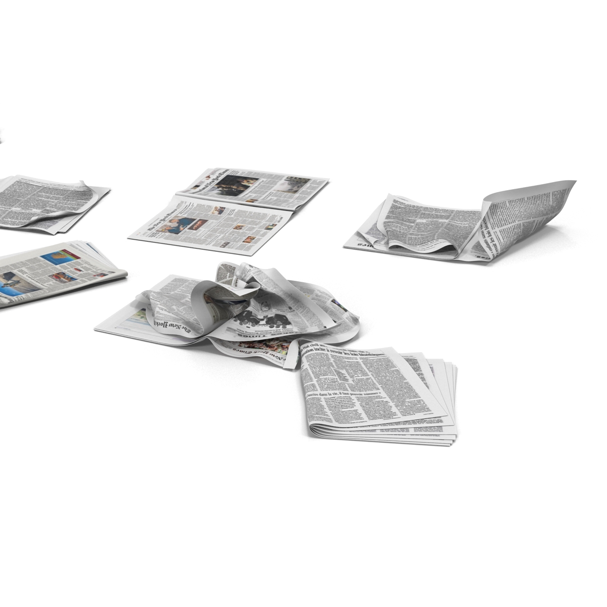 3D Newspaper Litter