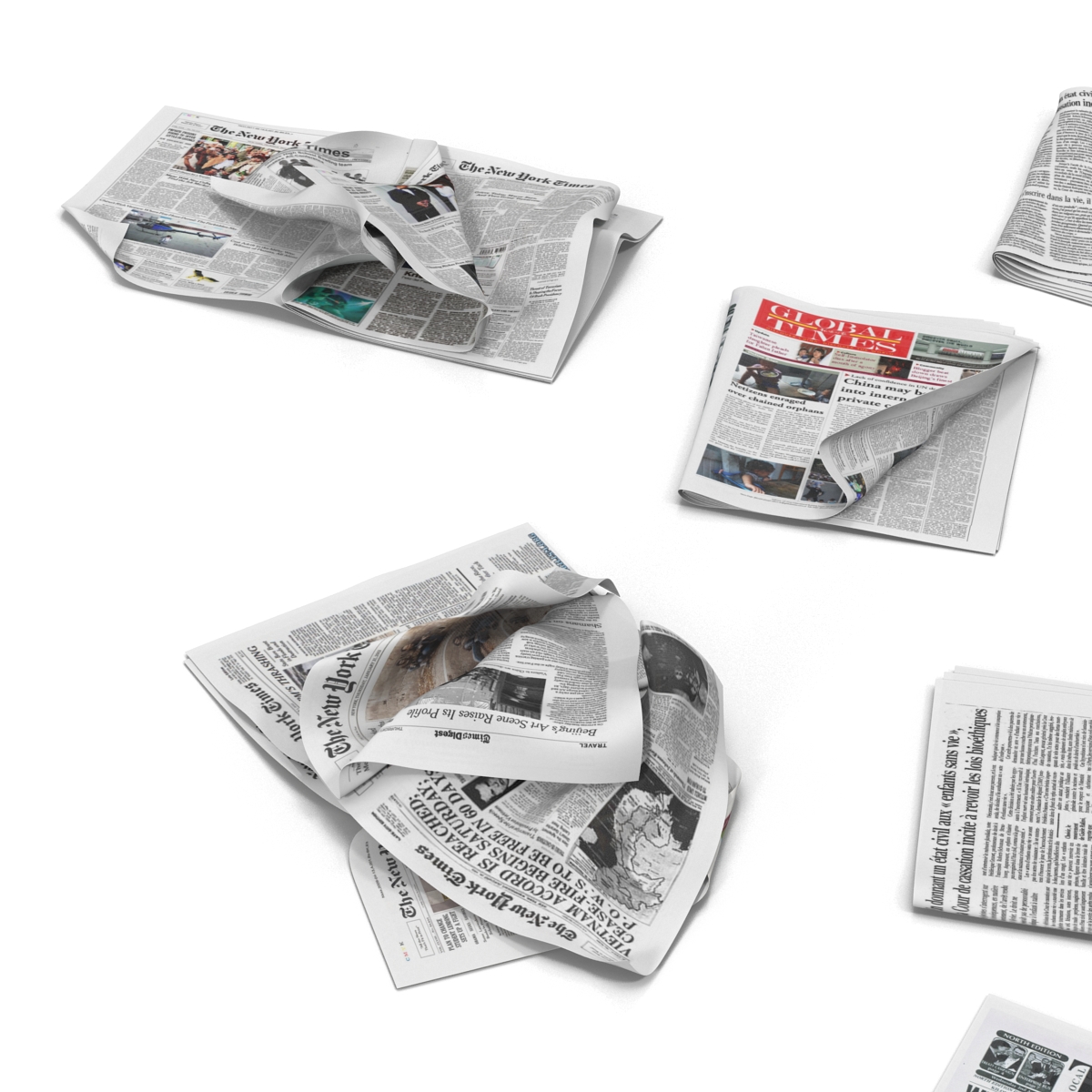 3D Newspaper Litter