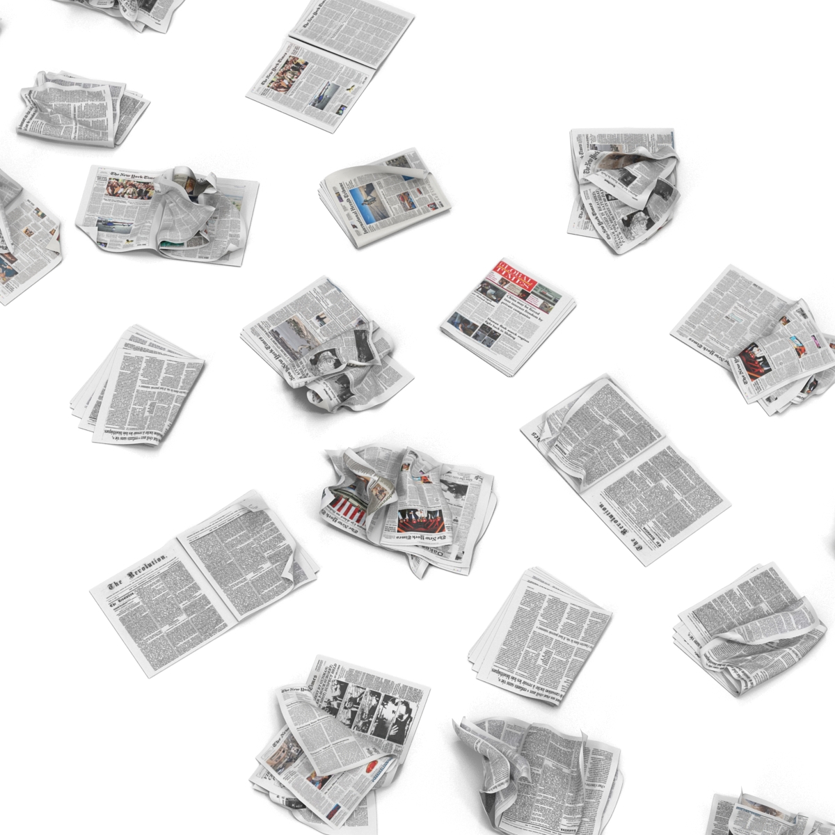 3D Newspaper Litter 2 model