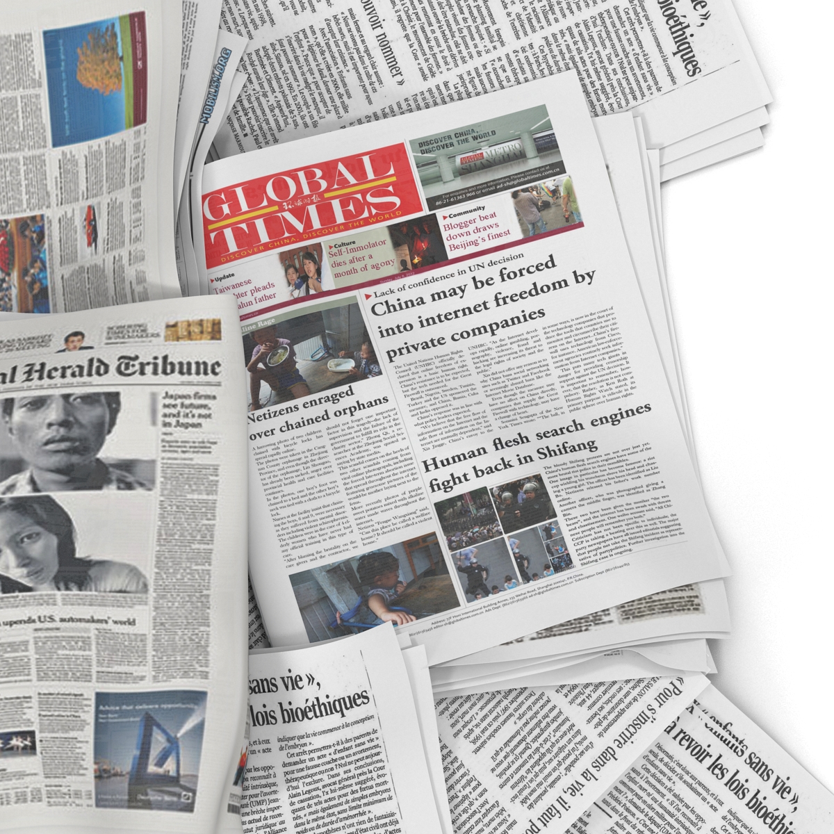 3D Newspaper Litter 3 model